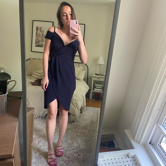 Navy Tulip Dress - Picture 3 of 4